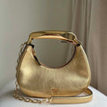 Tom Ford Grain Leather Bianca Mini Hobo 5520708811 Gold - Default Title - View 1