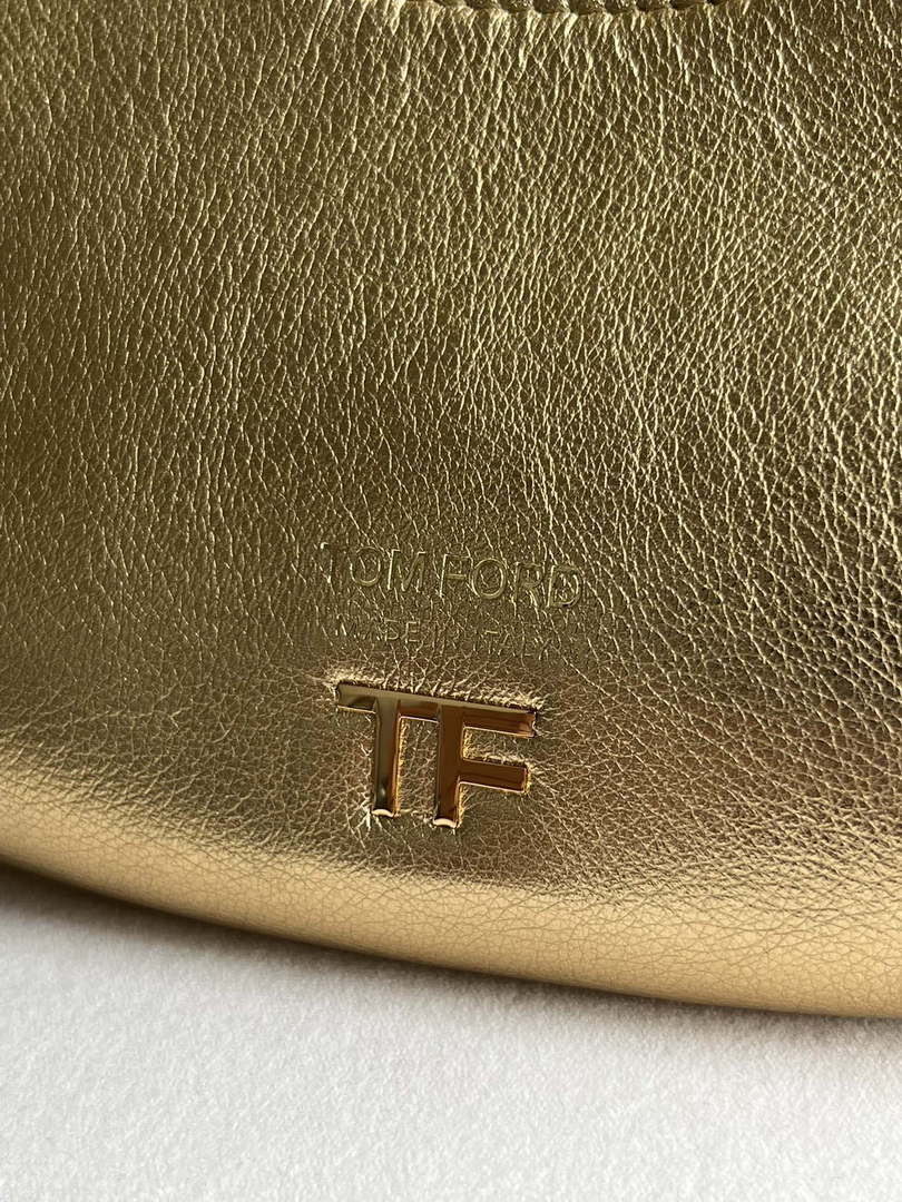 Tom Ford Grain Leather Bianca Mini Hobo 5520708811 Gold