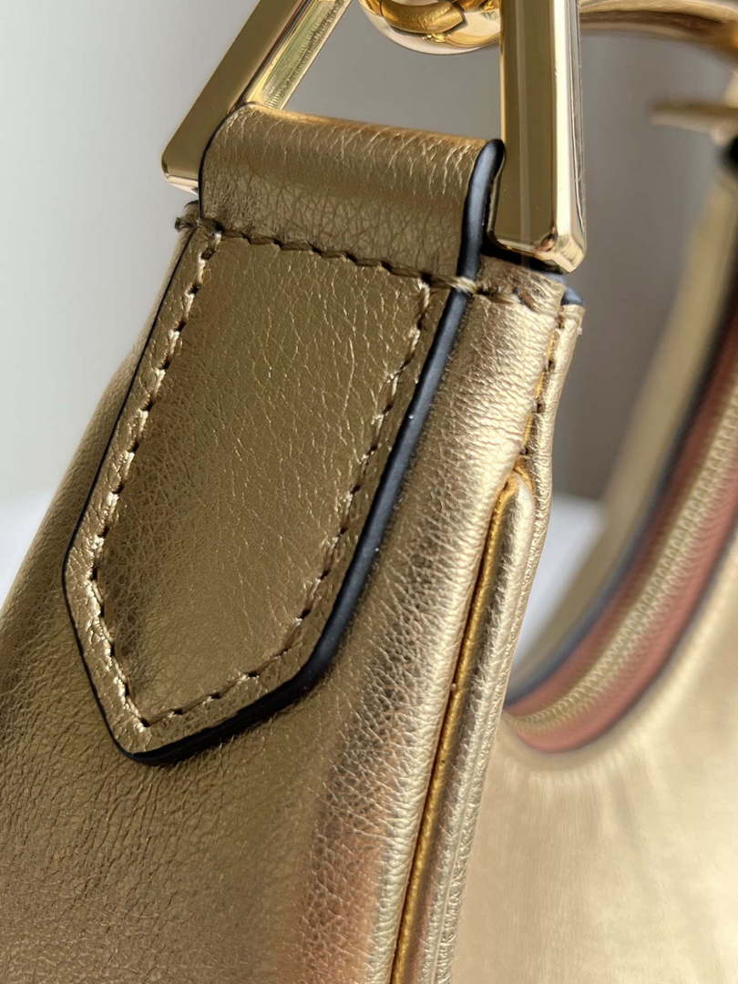 Tom Ford Grain Leather Bianca Mini Hobo 5520708811 Gold