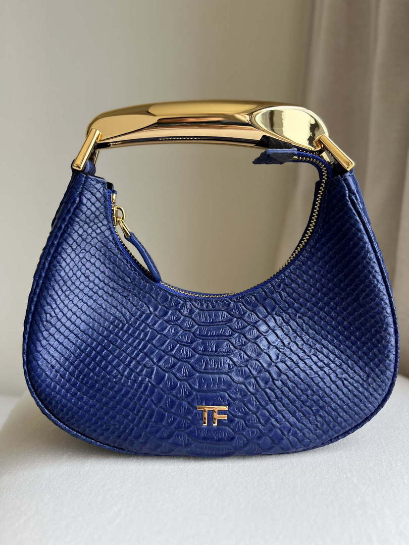 Tom Ford Python skin Leather Bianca Mini Hobo 5520708811 Blue