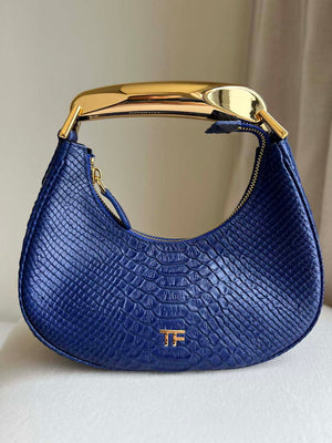 Tom Ford Python skin Leather Bianca Mini Hobo 5520708811 Blue - Default Title - View 2