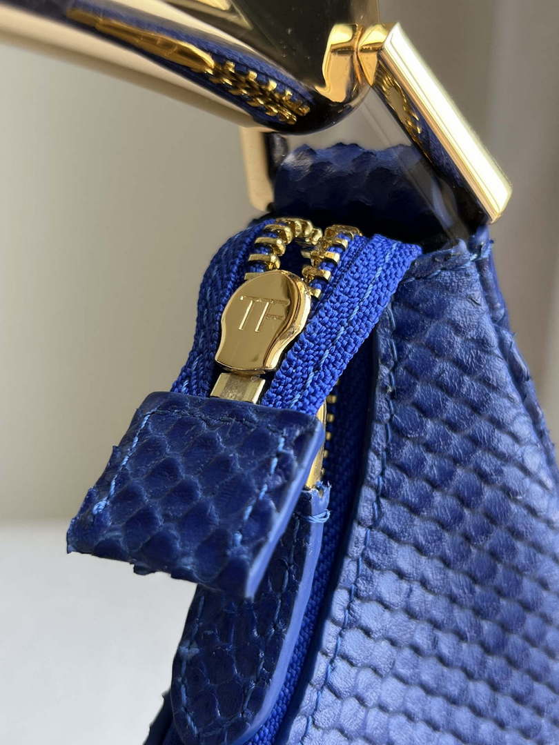 Tom Ford Python skin Leather Bianca Mini Hobo 5520708811 Blue