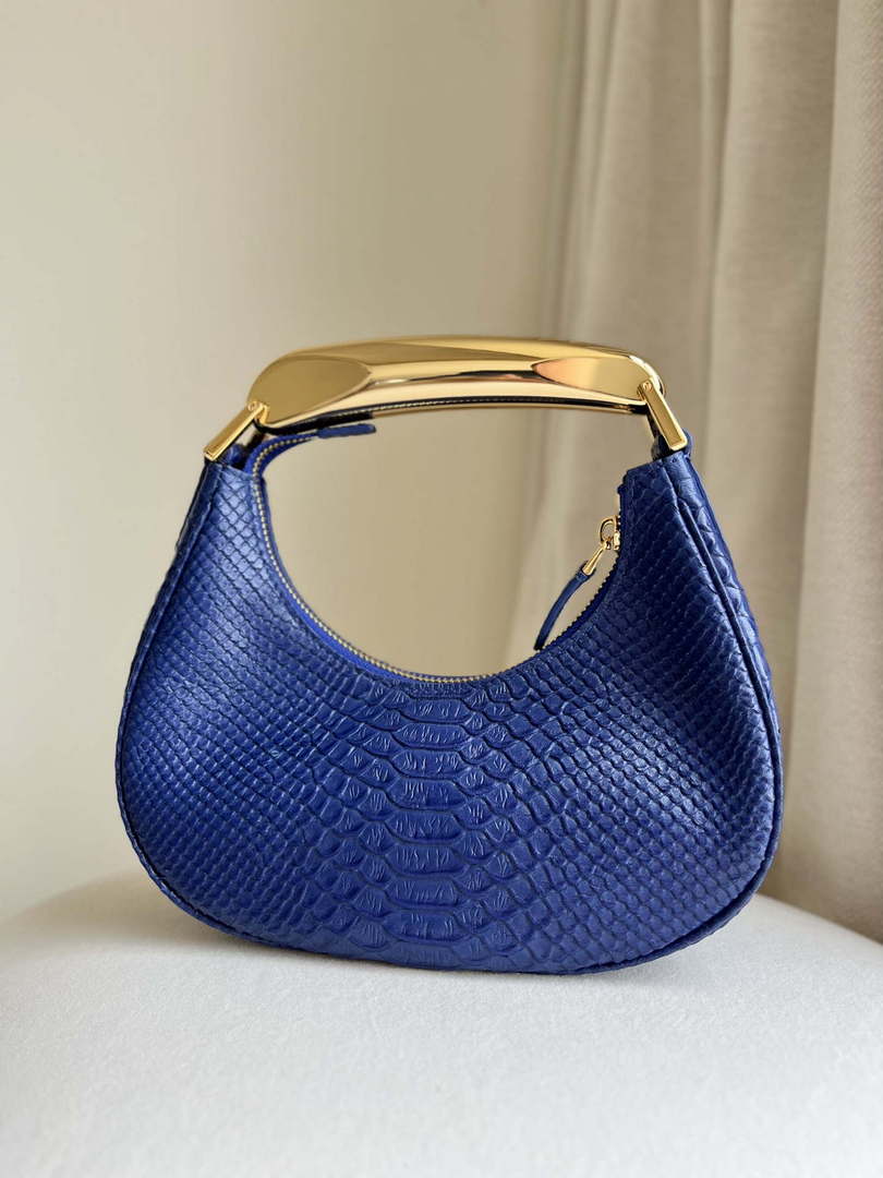 Tom Ford Python skin Leather Bianca Mini Hobo 5520708811 Blue