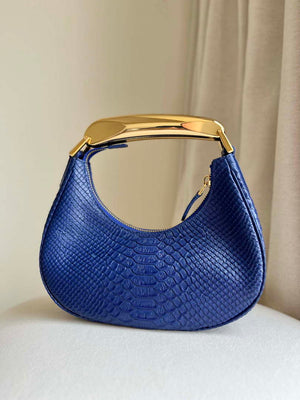 Tom Ford Python skin Leather Bianca Mini Hobo 5520708811 Blue - Default Title - View 8