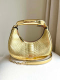 Tom Ford Python skin Leather Bianca Mini Hobo 5520708811 Gold