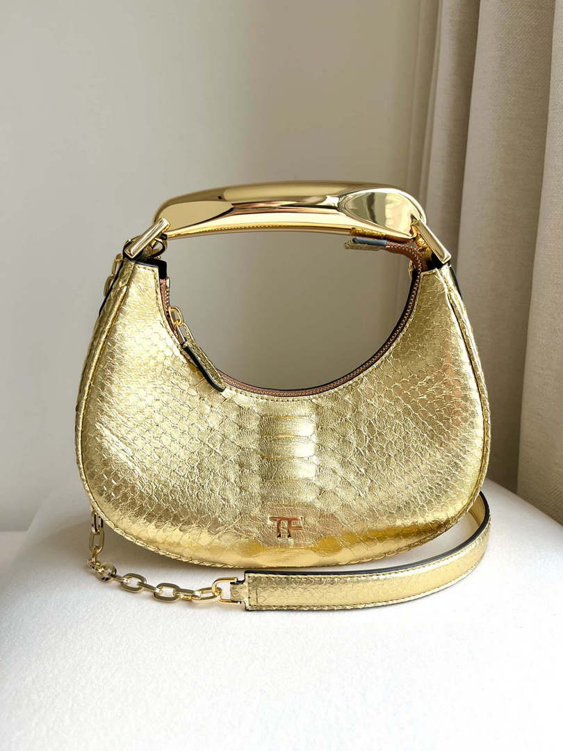 Tom Ford Python skin Leather Bianca Mini Hobo 5520708811 Gold