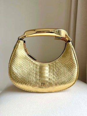 Tom Ford Python skin Leather Bianca Mini Hobo 5520708811 Gold - Default Title - View 2