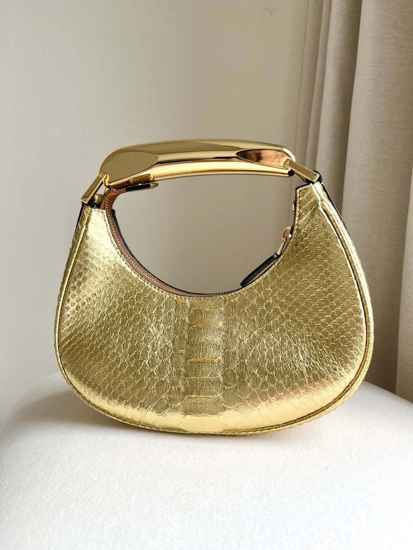 Tom Ford Python skin Leather Bianca Mini Hobo 5520708811 Gold