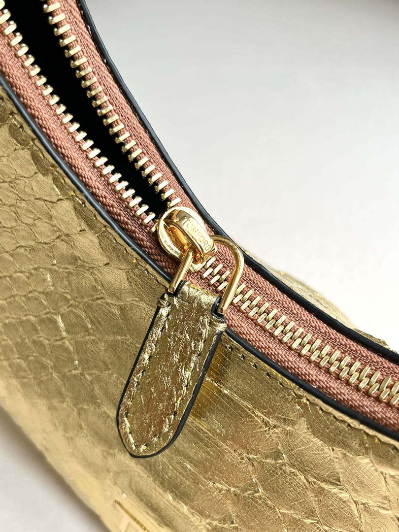 Tom Ford Python skin Leather Bianca Mini Hobo 5520708811 Gold