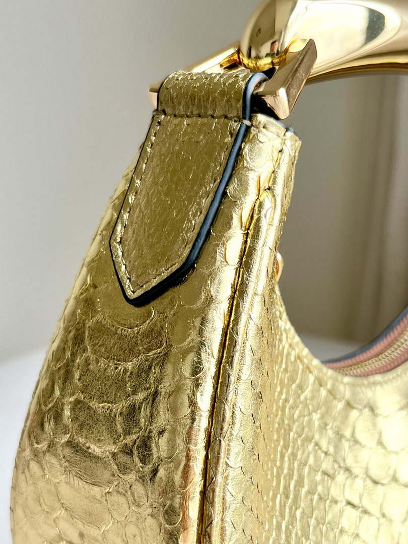 Tom Ford Python skin Leather Bianca Mini Hobo 5520708811 Gold