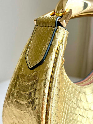 Tom Ford Python skin Leather Bianca Mini Hobo 5520708811 Gold - Default Title - View 7