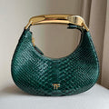 Tom Ford Python skin Leather Bianca Mini Hobo 5520708811 Dark green - Default Title - View 1