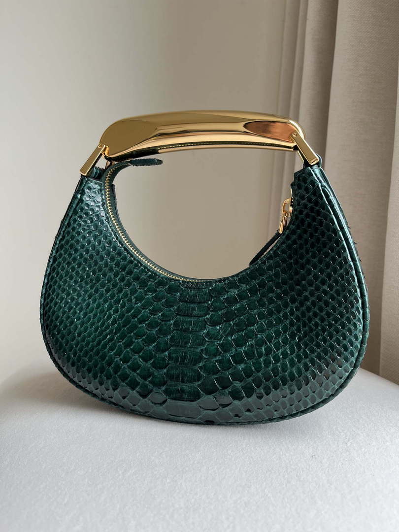 Tom Ford Python skin Leather Bianca Mini Hobo 5520708811 Dark green