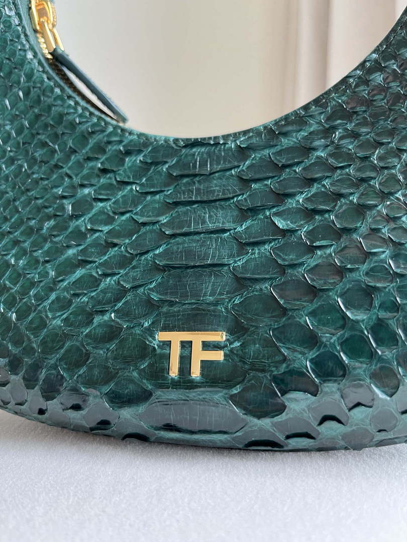 Tom Ford Python skin Leather Bianca Mini Hobo 5520708811 Dark green