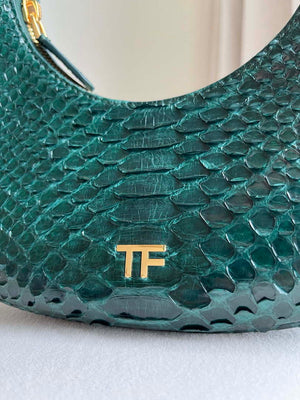 Tom Ford Python skin Leather Bianca Mini Hobo 5520708811 Dark green - Default Title - View 3