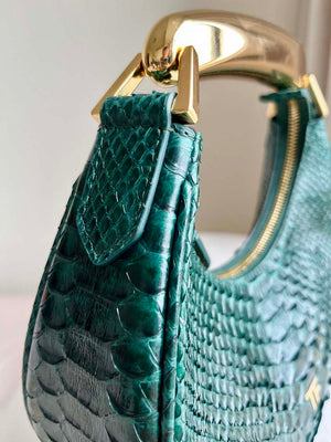 Tom Ford Python skin Leather Bianca Mini Hobo 5520708811 Dark green - Default Title - View 4