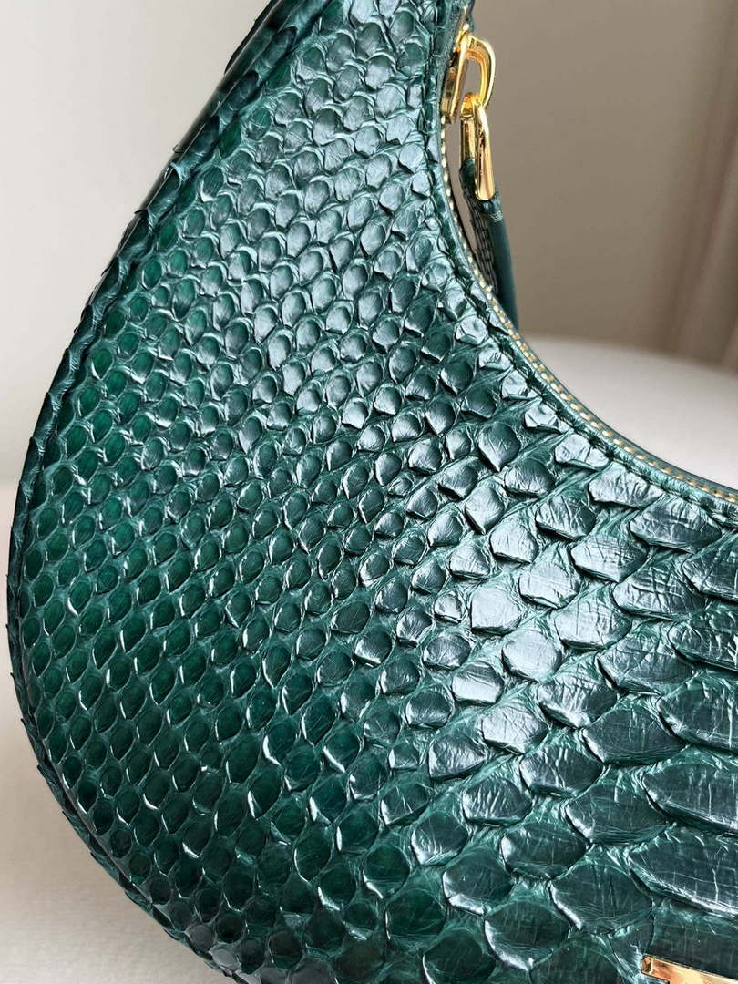 Tom Ford Python skin Leather Bianca Mini Hobo 5520708811 Dark green