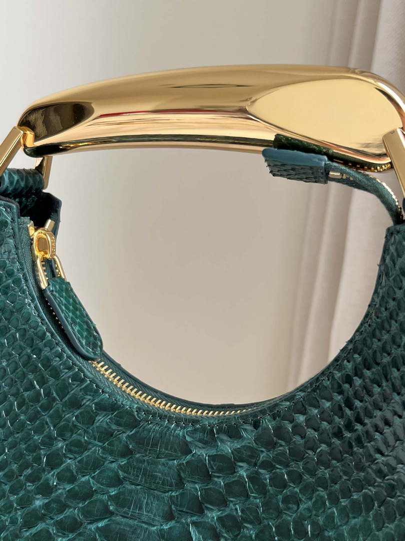 Tom Ford Python skin Leather Bianca Mini Hobo 5520708811 Dark green