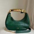 Tom Ford Python skin Leather Bianca Mini Hobo 5520708811 Malachite green - Default Title - View 1
