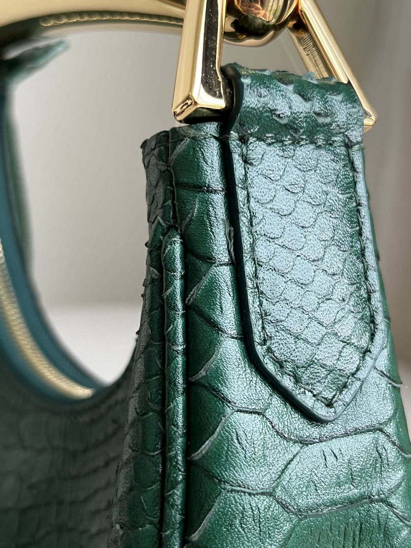 Tom Ford Python skin Leather Bianca Mini Hobo 5520708811 Malachite green