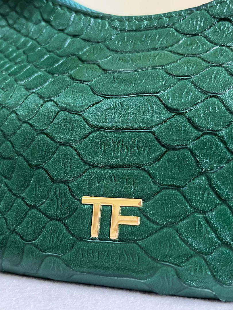 Tom Ford Python skin Leather Bianca Mini Hobo 5520708811 Malachite green