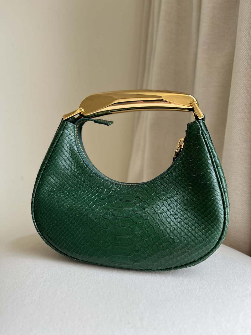 Tom Ford Python skin Leather Bianca Mini Hobo 5520708811 Malachite green