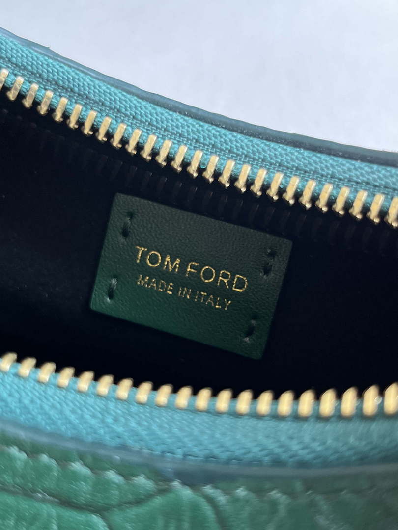 Tom Ford Python skin Leather Bianca Mini Hobo 5520708811 Malachite green