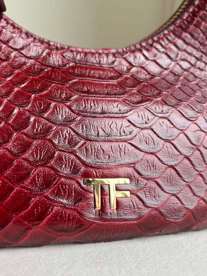 Tom Ford Red Python skin Leather Bianca Mini Hobo 5520708811 - Default Title - View 3