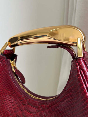 Tom Ford Red Python skin Leather Bianca Mini Hobo 5520708811 - Default Title - View 7