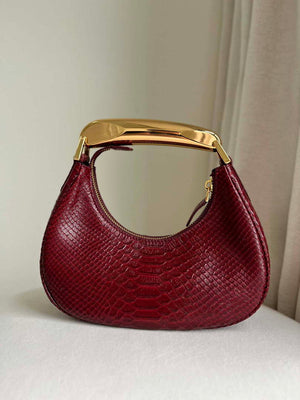 Tom Ford Red Python skin Leather Bianca Mini Hobo 5520708811 - Default Title - View 8