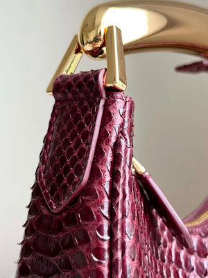 Tom Ford Python skin Leather Bianca Mini Hobo 5520708811 Wine Red - Default Title - View 7