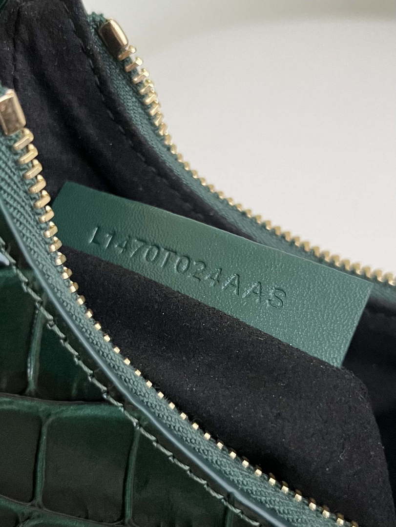 Tom Ford Shiny Stamped Crocodile Leather Bianca Mini Hobo 5520708811 Dark Green