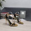 Tomford Shiny Leather Padlock Pointy Naked Sandal 105mm W22721 - 35 - View 1
