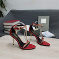 Tomford Shiny Leather Padlock Pointy Naked Sandal 105mm W22732 - 35 - View 1