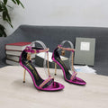 Tomford Shiny Leather Padlock Pointy Naked Sandal 105mm W22725 - 35 - View 1