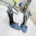 Tomford Shiny Leather Padlock Pointy Naked Sandal 105mm W228025 - 35 - View 1