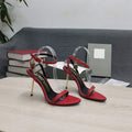 Tomford Shiny Leather Padlock Pointy Naked Sandal 105mm W22800 - 35 - View 1