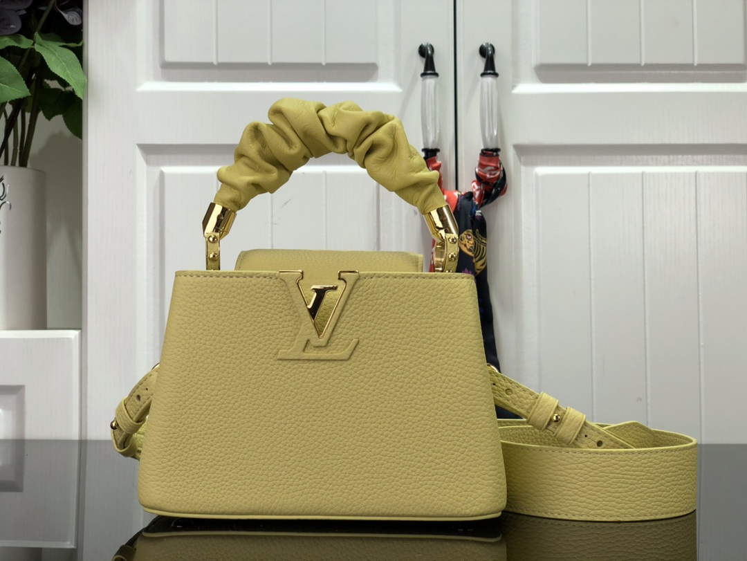 LV M58586 Louis Vuitton Capucines Mini BB Handbag Yellow - Default Title - View 1