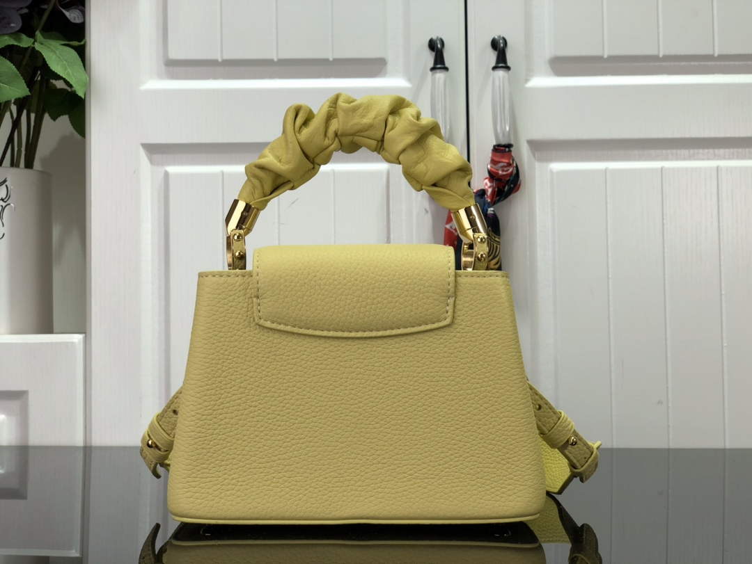 LV M58586 Louis Vuitton Capucines Mini BB Handbag Yellow - Default Title - View 3