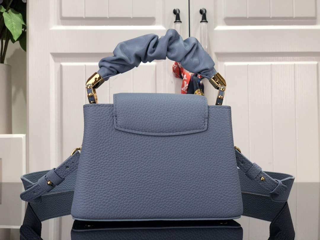 LV M58586 Louis Vuitton Capucines Mini BB Handbag Blue - Default Title - View 3