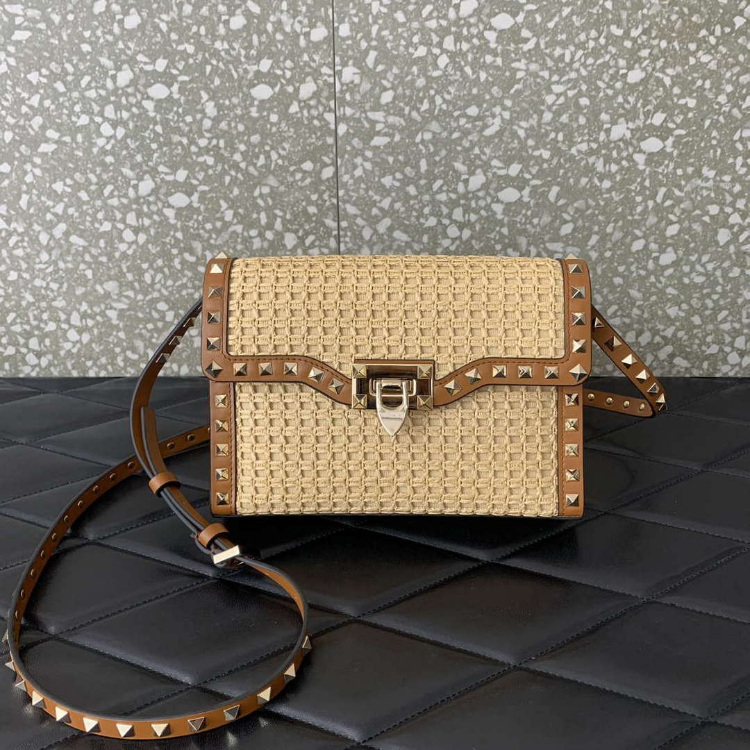 Valentino 03221 VLOGO SIGNATURE Crossbag RAFFIA