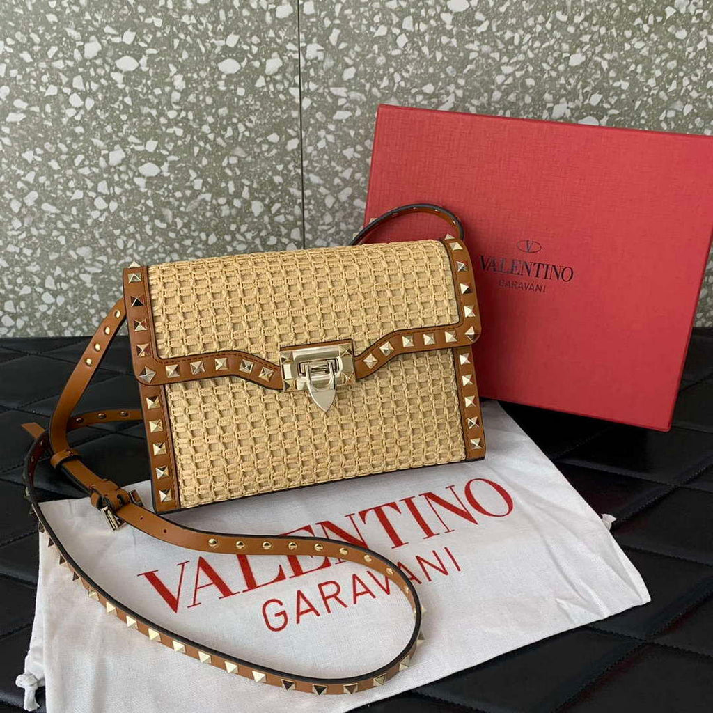 Valentino 03221 VLOGO SIGNATURE Crossbag RAFFIA