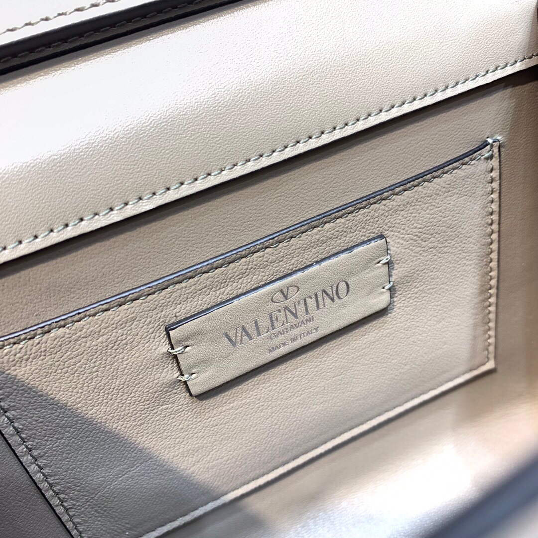 Valentino 1W2B0G97TZA0FO Vsling Mini Handbag With Sparkling Embroidery Pearl Gray