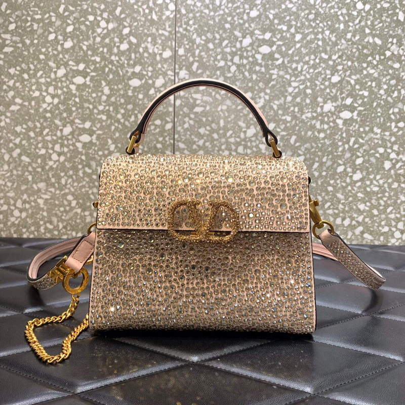 Valentino 1W2B0G97TZA0FO Vsling Mini Handbag With Sparkling Embroidery Pink - Default Title - View 1