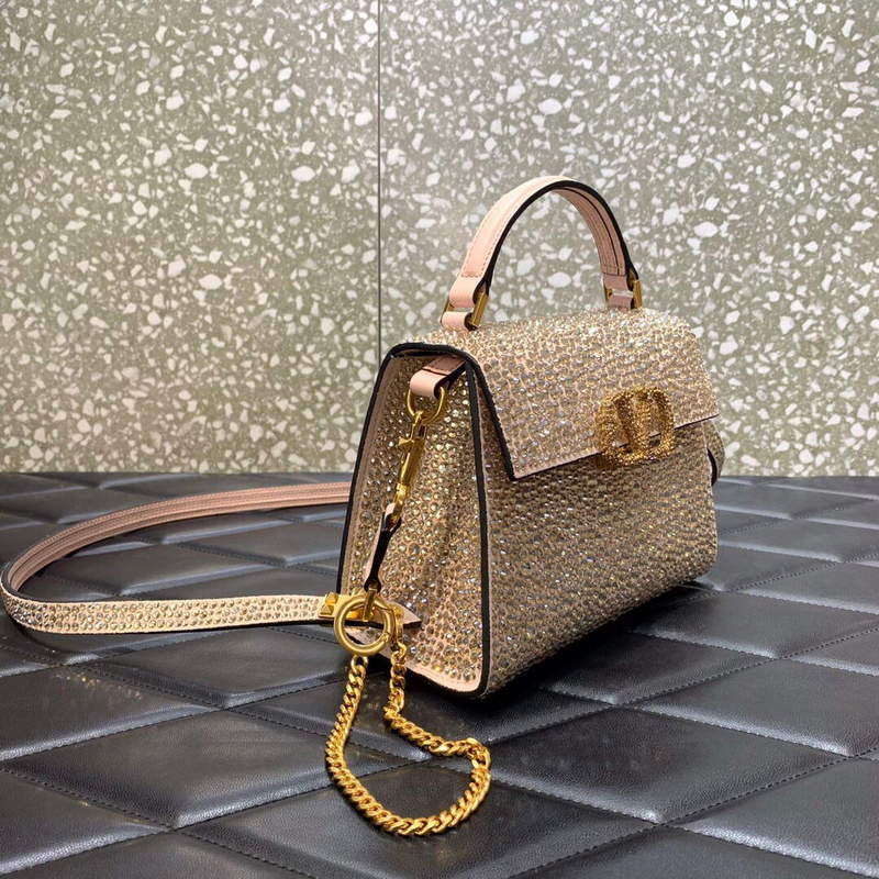 Valentino 1W2B0G97TZA0FO Vsling Mini Handbag With Sparkling Embroidery Pink