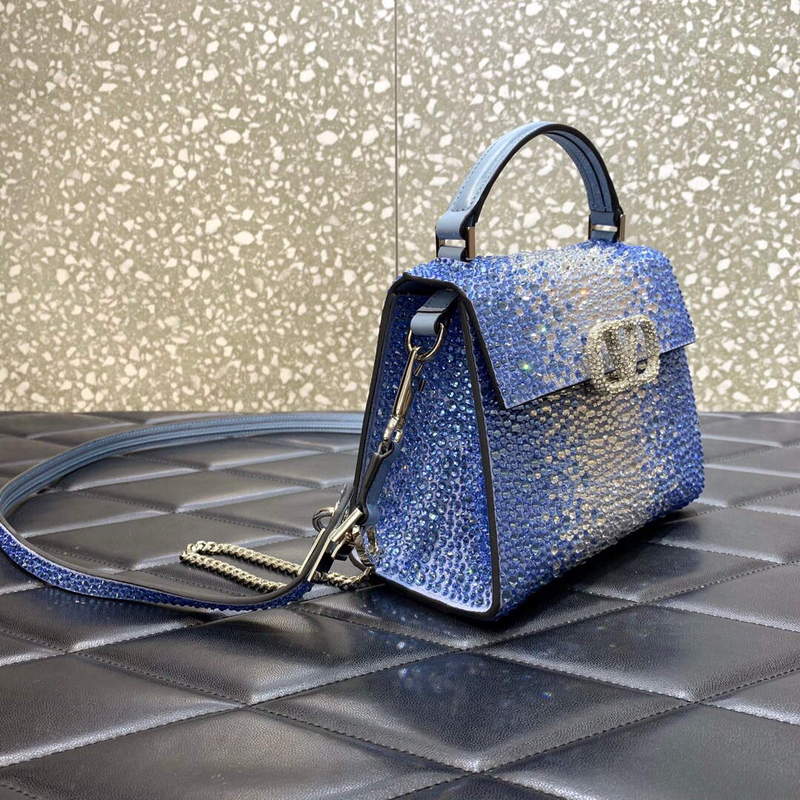 Valentino 1W2B0G97TZA0FO Vsling Mini Handbag With Sparkling Embroidery Gradient blue