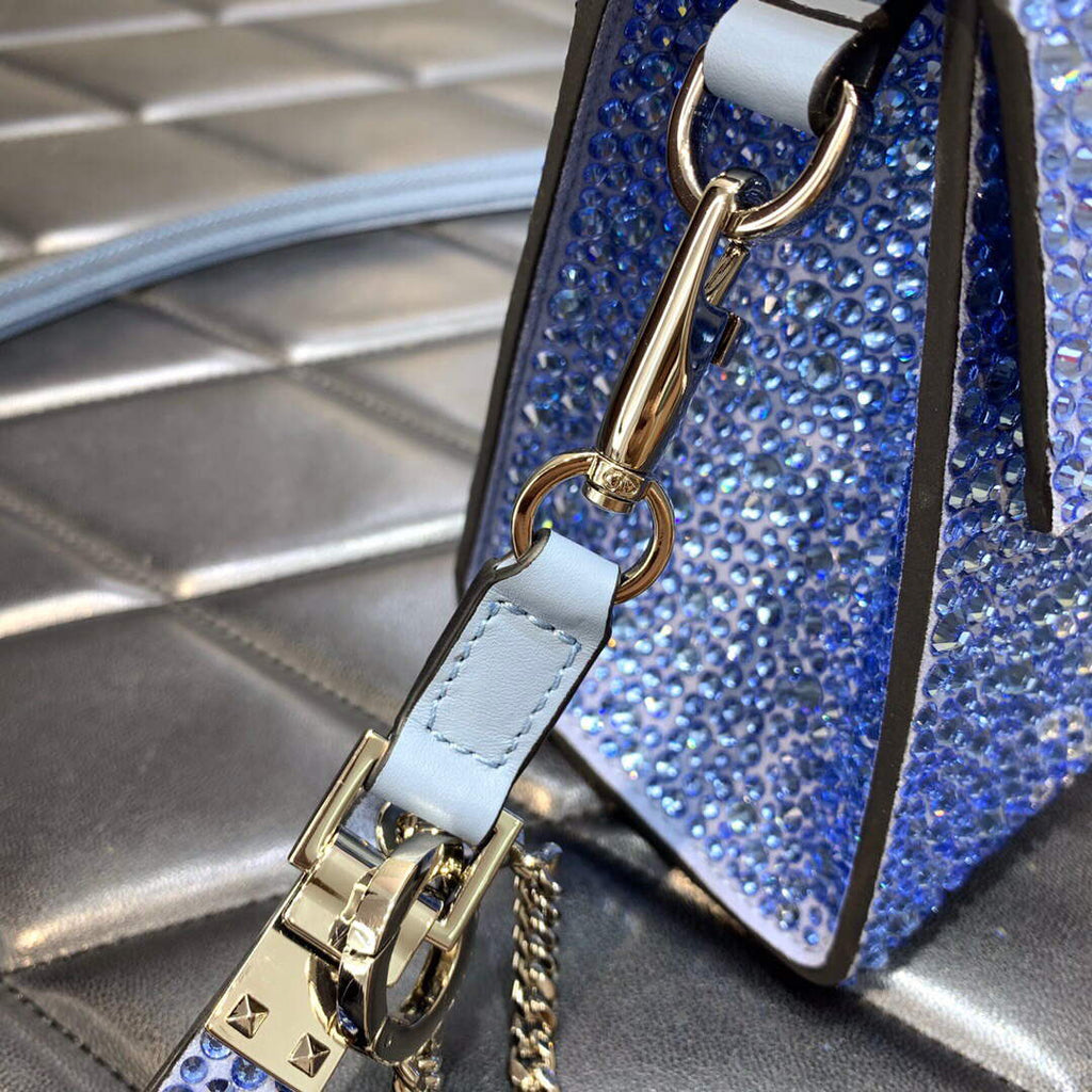 Valentino 1W2B0G97TZA0FO Vsling Mini Handbag With Sparkling Embroidery Gradient blue