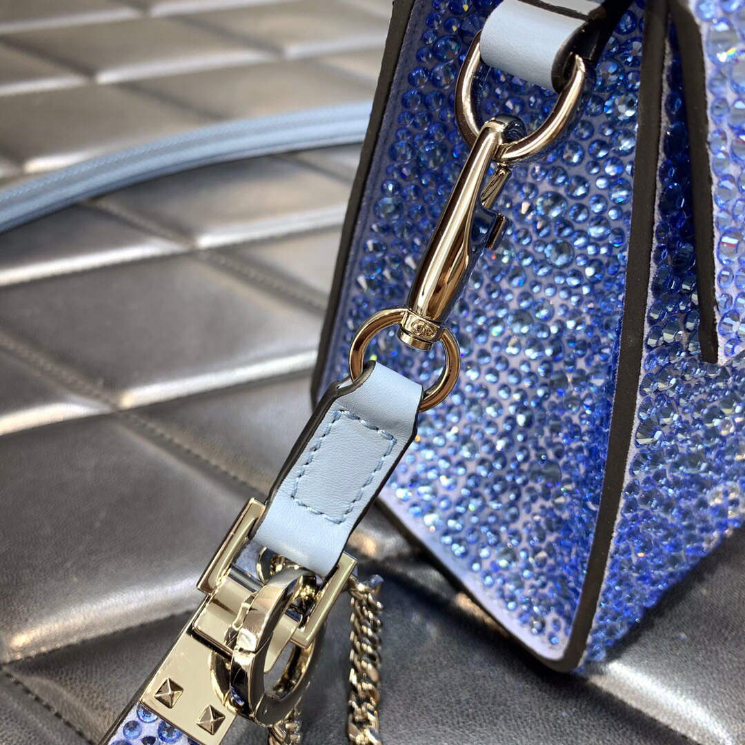 Valentino 1W2B0G97TZA0FO Vsling Mini Handbag With Sparkling Embroidery Gradient blue