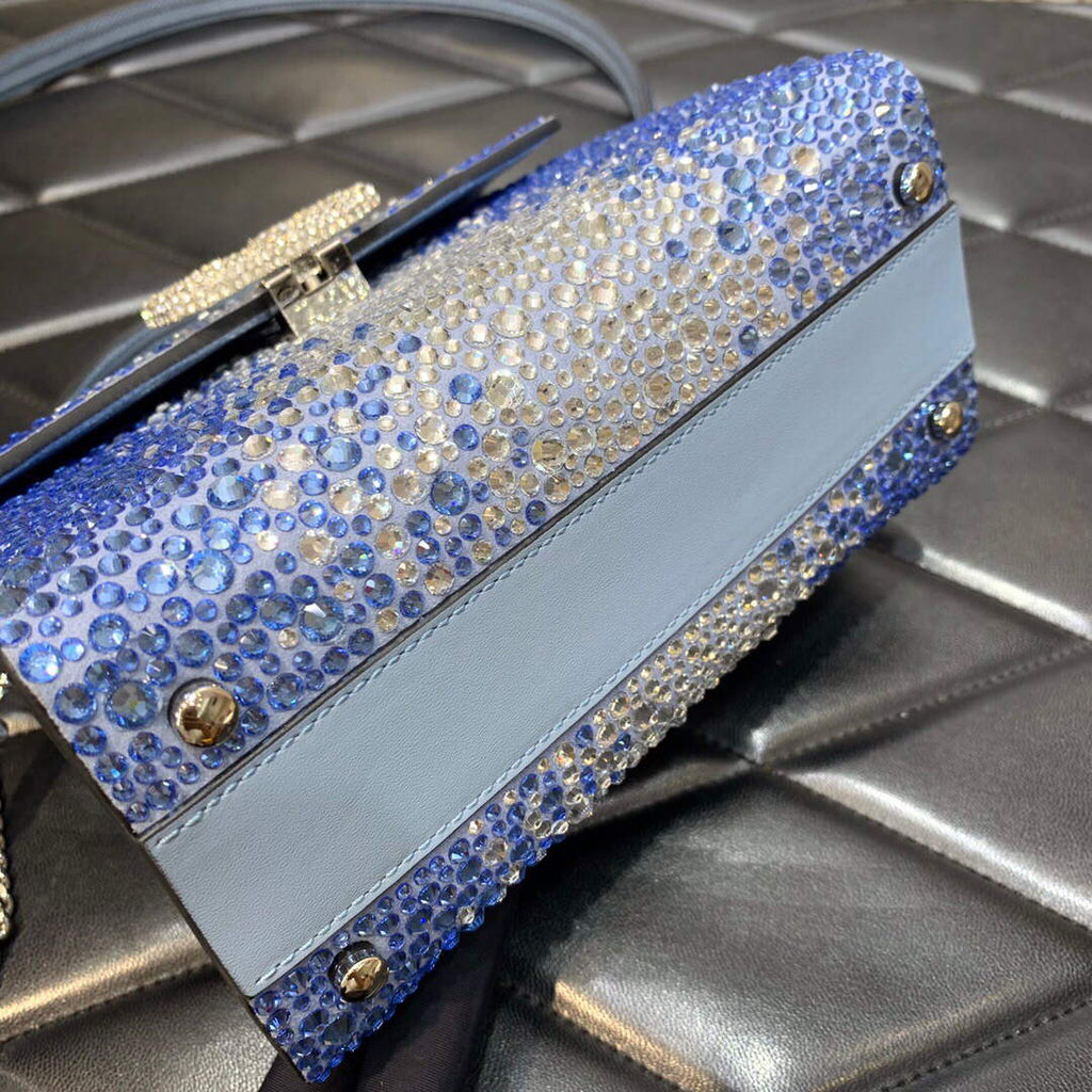 Valentino 1W2B0G97TZA0FO Vsling Mini Handbag With Sparkling Embroidery Gradient blue