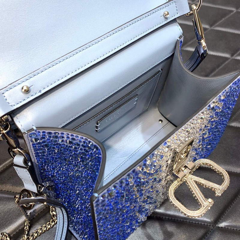 Valentino 1W2B0G97TZA0FO Vsling Mini Handbag With Sparkling Embroidery Gradient blue